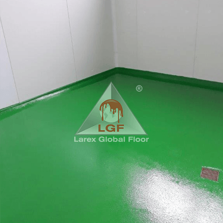 Imagini din executie aplicare sistem de pardoseala DURAFLOOR EP Perle hala colt