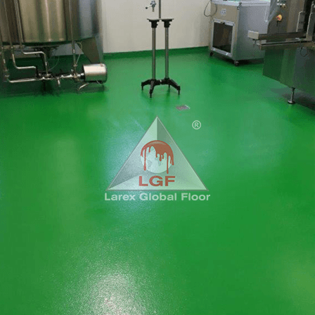 Imagini din executie aplicare sistem de pardoseala DURAFLOOR EP Perle hala tanc