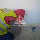 Imagini din executie aplicare sistem de pardoseala Covor PVC adeziv plinta