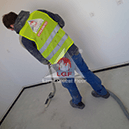 Imagini din executie aplicare sistem de pardoseala Covor PVC aspirare suprafata