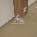 Imagini din executie aplicare sistem de pardoseala Covor PVC montare covor finisare coltar