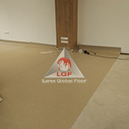 Imagini din executie aplicare sistem de pardoseala Covor PVC montare covor perete prize