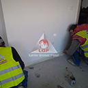 Imagini din executie aplicare sistem de pardoseala Covor PVC montare plinta