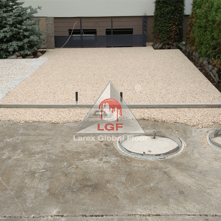 Covor din piatra naturala decorativa DURAPAVE Larex Global Floor LGF alee de acces casa de locuit pregatire canale scurgere